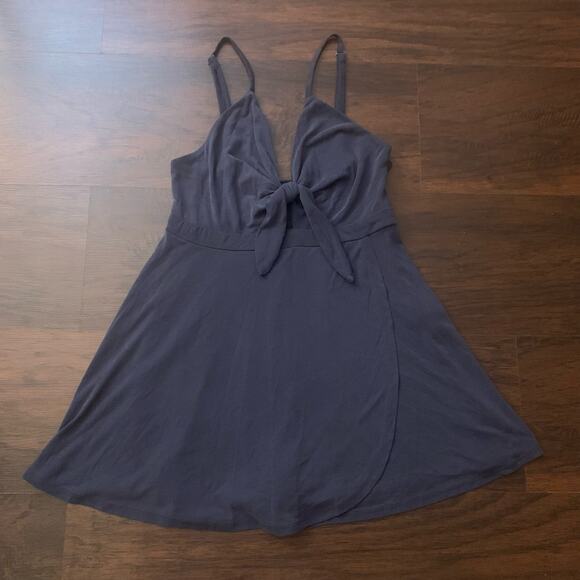 Urban Outfitters dark blue gray sleeveless romper size M - Picture 2 of 9